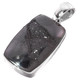 925 Silver Black Titanium Druzy Drusy Sterling Pendant, 1 1/4"