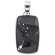 925 Silver Black Titanium Druzy Drusy Sterling Pendant, 1 1/4"