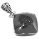 Black Titanium Druzy 925 Sterling Silver Pendant, 1 3/16"