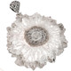 925 Silver Rare Magnficent Large Quartz Geode Crystal Slice Pendant, 3 3/8"