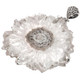 925 Silver Rare Magnficent Large Quartz Geode Crystal Slice Pendant, 3 3/8"