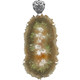 Mineral Stalactite Druzy Slice 925 Sterling Silver Pendant, 2 3/4