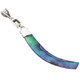925 Silver Colorful Paua Abalone Shell Peridot Sterling Pendant, 2"