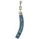 925 Silver Colorful Paua Abalone Shell Peridot Sterling Pendant, 2"