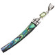 925 Silver Colorful Paua Abalone Shell Peridot Sterling Pendant, 2"