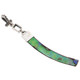 925 Silver Colorful Paua Abalone Shell Blue Topaz Sterling Pendant, 2"