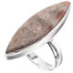 925 Silver Cool Fossil Coral Sterling Sz 9 Ring, 1 5/16"