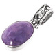 925 Silver Russian Charoite Sterling Filigree Pendant, 1 1/4"