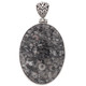 925 Silver Genuine Crinoid Fossil Sterling Pendant, 2"