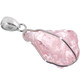 1 5/8" Big Mozambique Morganite Rough Nugget 925 Silver Pendant