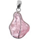 1 5/8" Big Mozambique Morganite Rough Nugget 925 Silver Pendant
