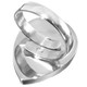 1" Teardrop Pear Silver Mist Titanium Druzy 925 Silver Ring, Size 6