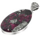 925 Silver Stunning AAA-grade Russian Eudialyte Gem Sterling Pendant, 2"