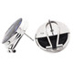 925 Silver Blue Green Paua Abalone Shell Sterling Omega Stud Earrings, 3/4"