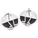 925 Silver Blue Green Paua Abalone Shell Sterling Omega Stud Earrings, 3/4"