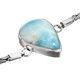 925 Silver Genuine Larimar Bracelet, 7"