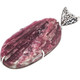 Bold Natural Pink Tourmaline Rough in 925 Sterling Silver Pendant, 3 1/2"