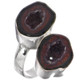 Genuine Mexican Geode Druzy Pair 925 Sterling Silver Ring, US 6