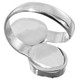 Genuine Mexican Geode Druzy Pair 925 Sterling Silver Ring, US 9