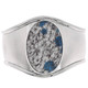 925 Silver Wide Pakistan K2 Jasper Sterling Cuff Bracelet, 1 3/4"