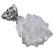 925 Silver Fifi Rose Amethyst Stalactite Tip Druzy Sterling Pendant, 2 3/8"