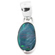 925 Silver Genuine Australian Opal Sterling Pendant, 15/16"