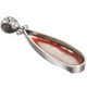 925 Silver Natural Teardrop Chocolate Agate Druzy Drusy Sterling Pendant, 1 5/8"