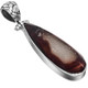 925 Silver Natural Teardrop Chocolate Agate Druzy Drusy Sterling Pendant, 1 5/8"