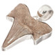925 Silver Small Genuine Complete Shark Tooth Fossil Sterling Pendant,  1 1/8"