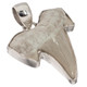 925 Silver Small Genuine Complete Shark Tooth Fossil Sterling Pendant,  1 1/8"