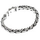 925 Silver 12mm Double Braid Bali Handmade Sterling Bracelet, 7.5"