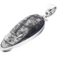 925 Silver Moroccan Orthoceras Fossil Sterling Pendant, 1 3/4"