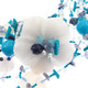 925 Silver Quartz Flower Agate Turquoise Gemstone Sterling Art Necklace