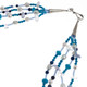 925 Silver Quartz Flower Agate Turquoise Gemstone Sterling Art Necklace