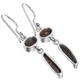 Double Natural Australian Opal 925 Sterling Silver Dangle Earrings, 1"