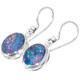 Oval Natural AAA Australian Opal 925 Sterling Silver Earrings, 1/2"