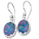 Oval Natural AAA Australian Opal 925 Sterling Silver Earrings, 1/2"