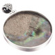 Round Blue Green Paua Abalone Shell 925 Sterling Silver Pendant, 2"