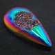 Pear Rainbow Titanium Agate Druzy 44x23mm Teardrop Cabochon US Made, 1 3/4"