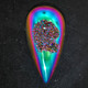 Pear Rainbow Titanium Agate Druzy 44x23mm Teardrop Cabochon US Made, 1 3/4"