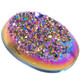 Oval Rainbow Titanium Agate Druzy Drusy 35x22mm Cabochon US Made, 1 3/8"