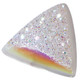 Trillion White Opal Titanium Agate Druzy 25x25mm Cabochon US Made, 1"