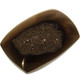 Us-made Rectangle Chocolate Titanium Druzy Drusy Cab Cabochon, 3/4"