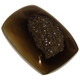 Us-made Rectangle Chocolate Titanium Druzy Drusy Cab Cabochon, 3/4"