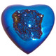 Heart Cobalt Blue Titanium Agate Druzy Drusy 20x20mm Cabochon US Made, 3/4"