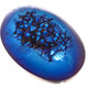 1" Oval Cobalt Titanium Agate Druzy Cabochon