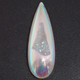 Pear White Opal Titanium Agate Druzy 29x9mm Teardrop Cabochon, 1 1/8"