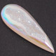 Pear White Opal Titanium Agate Druzy 29x9mm Teardrop Cabochon, 1 1/8"