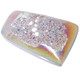Trapezium White Opal Titanium Agate Druzy 18x12mm Cabochon US Made, 3/4"