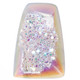 Trapezium White Opal Titanium Agate Druzy 18x12mm Cabochon US Made, 3/4"